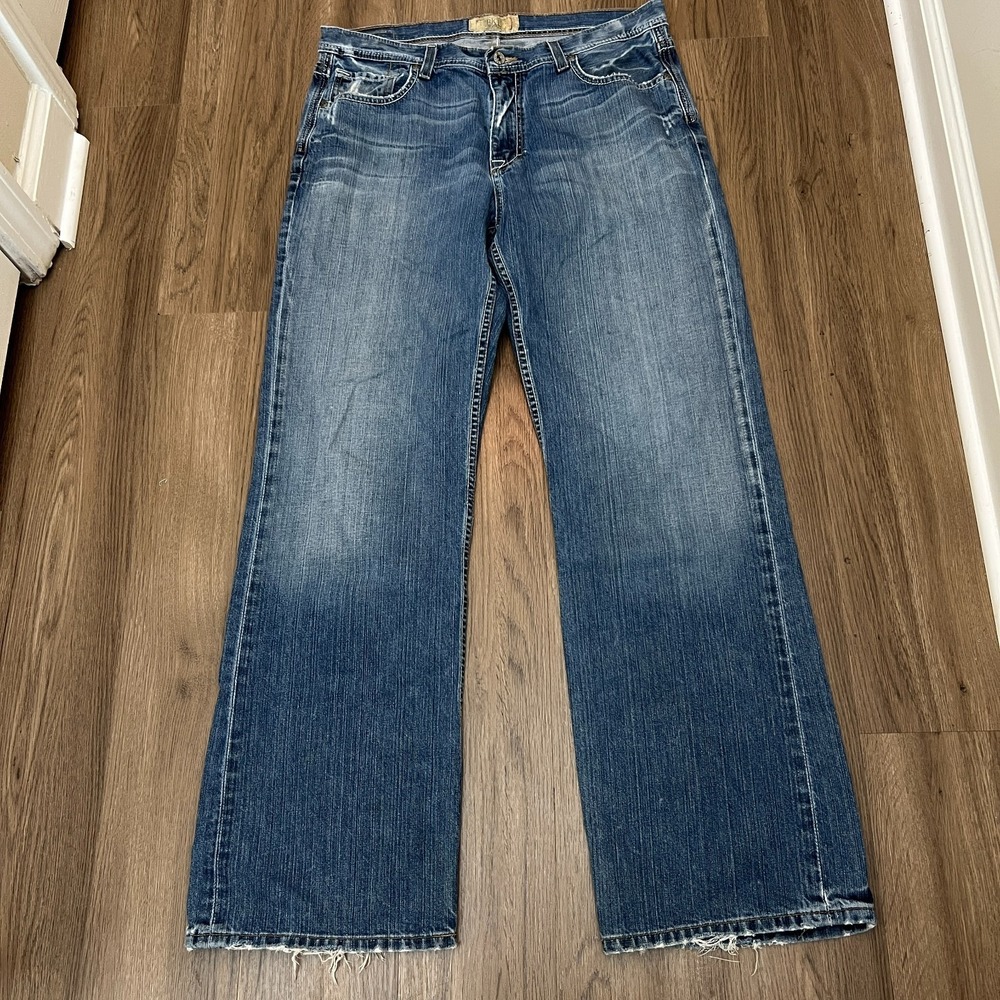 BKE Tyler Jeans Men's Distressed Hem Skater Grunge Streetwear Denim